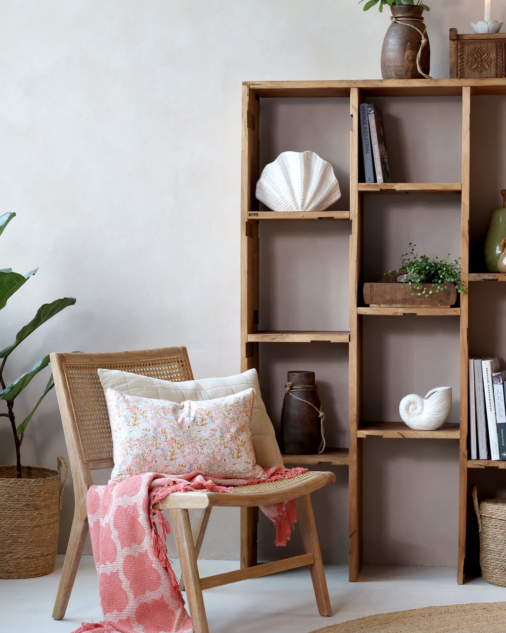 Provence - Libreria in legno di olmo