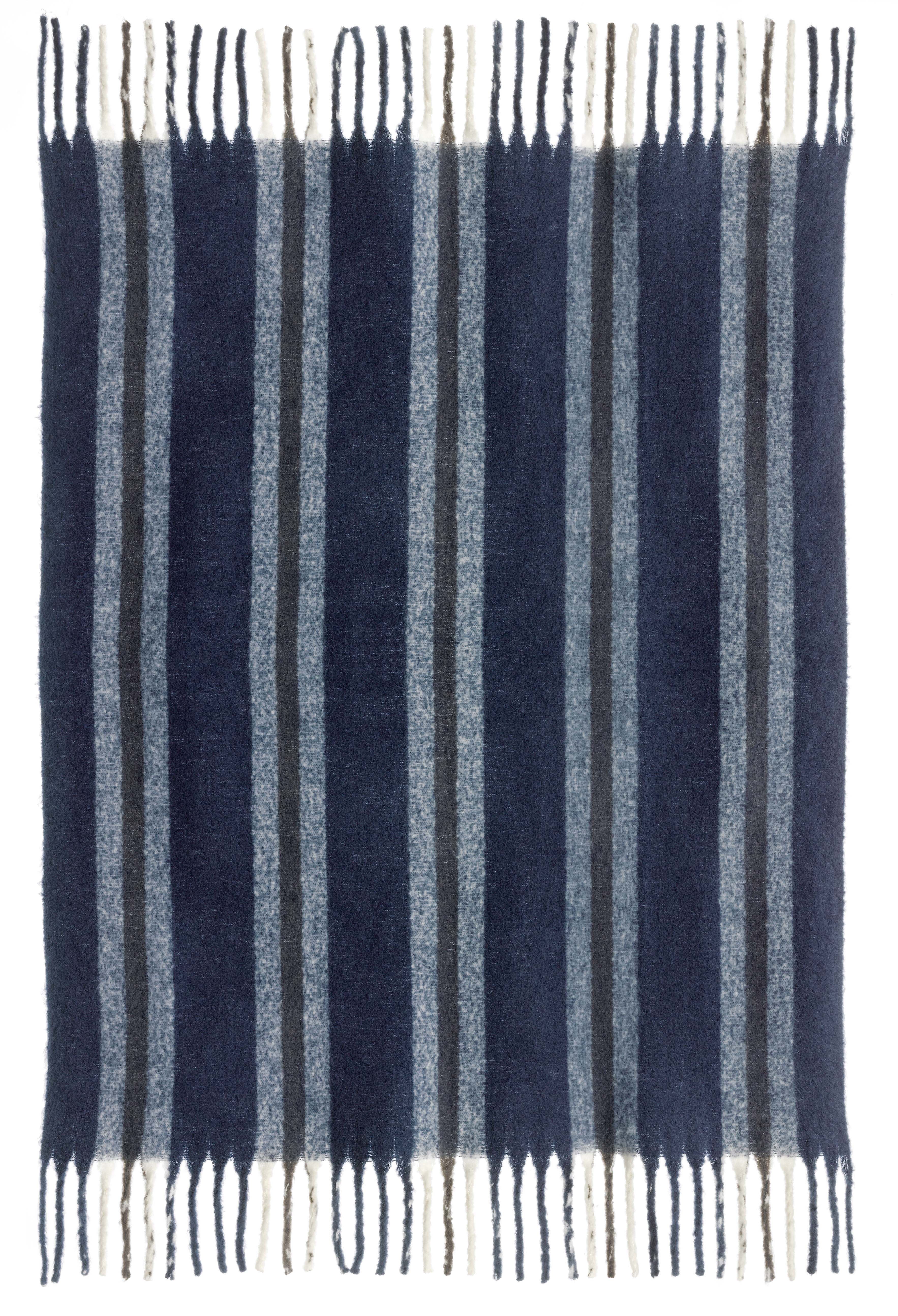 Plaid riciclato a righe Isabel Marine 130 X 160