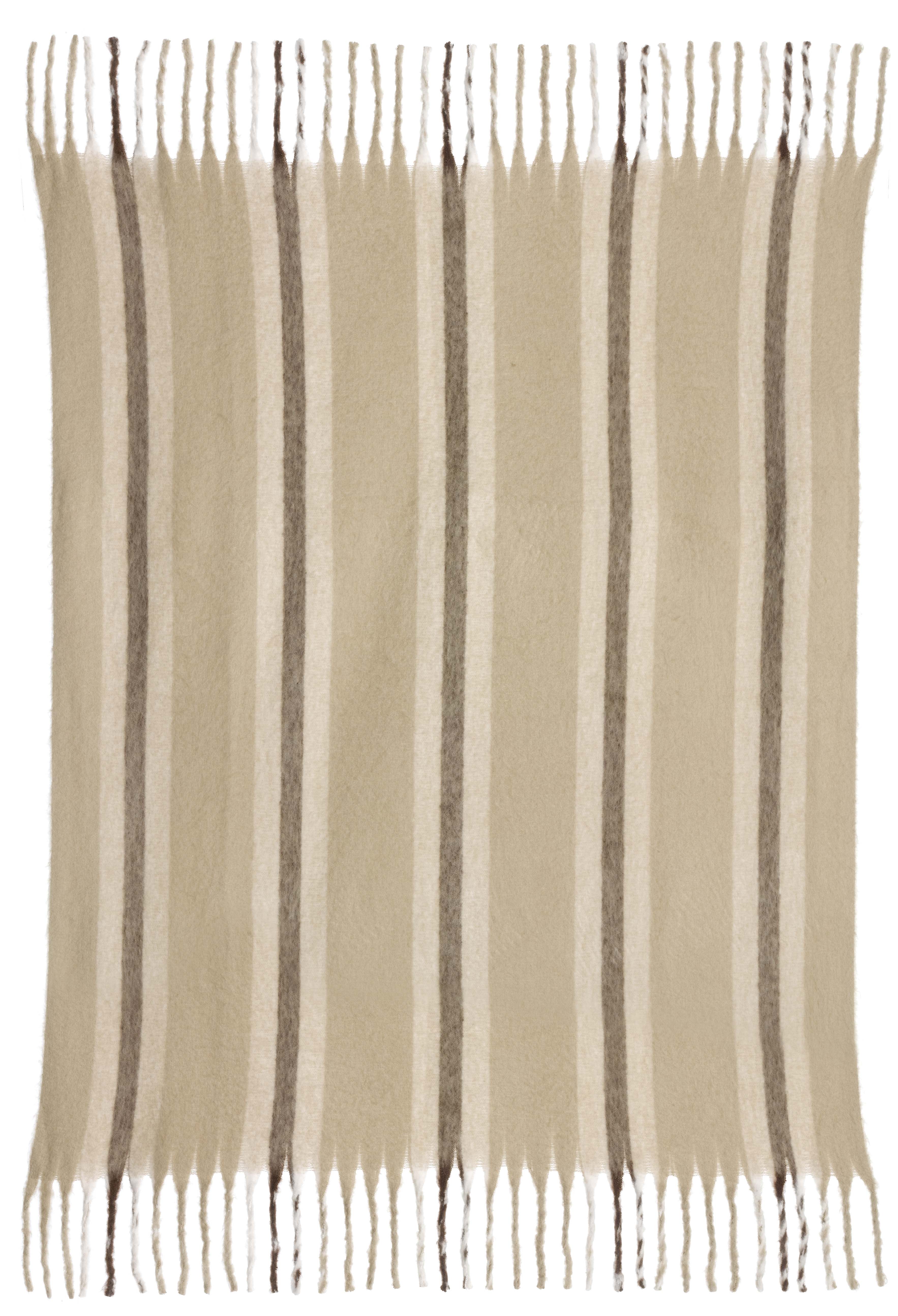 Plaid riciclato a righe Isabel Nuage 130 X 160