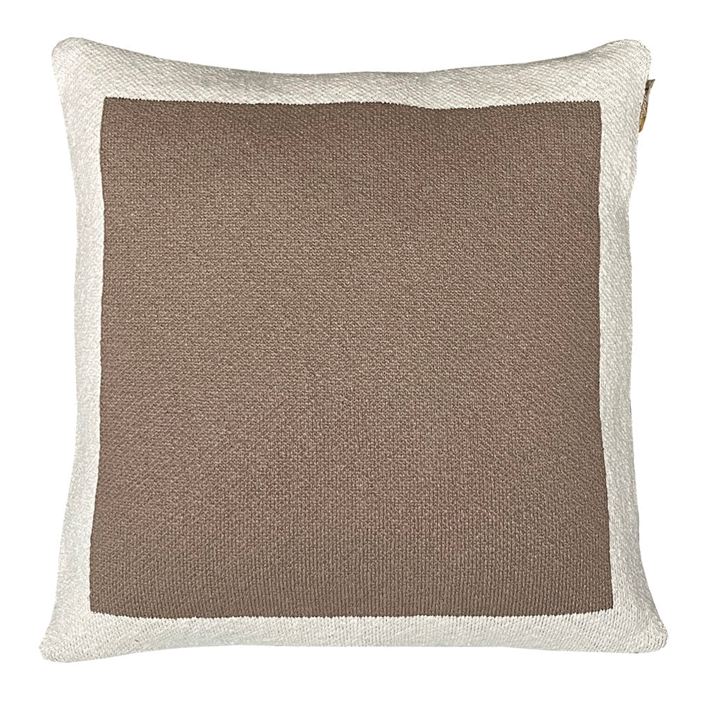 Poster - cuscino beige rustico in cotone biologico, 50 x 50 cm