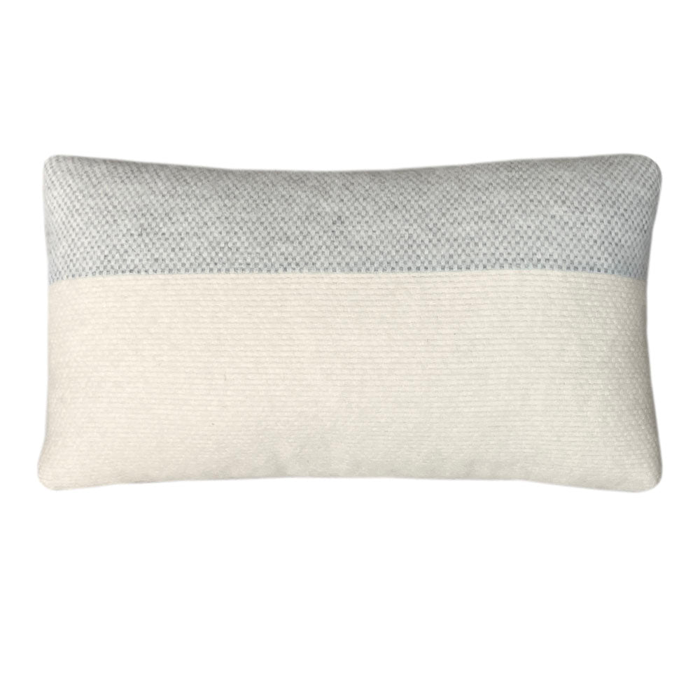 Easy Nature - cuscino grigio in lana, 35 x 60 cm