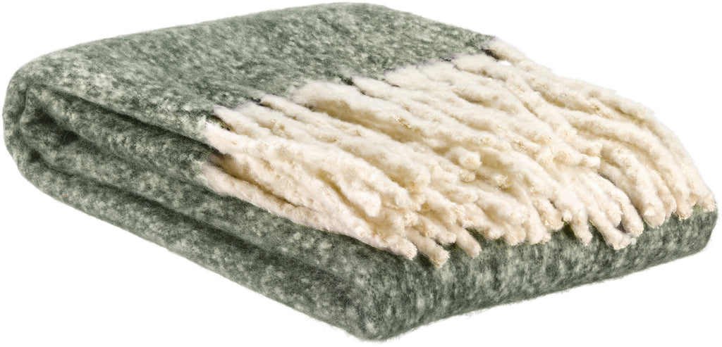 Plaid tinta unita riciclato Isabel Olive 130 X 160