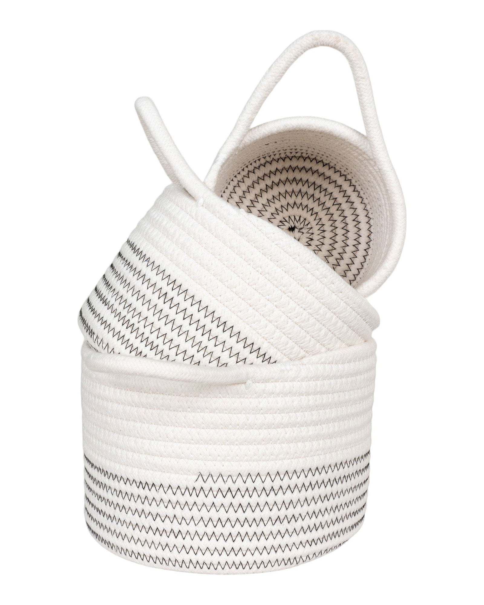 Algar -  Set 3 cestini porta oggetti in cotone