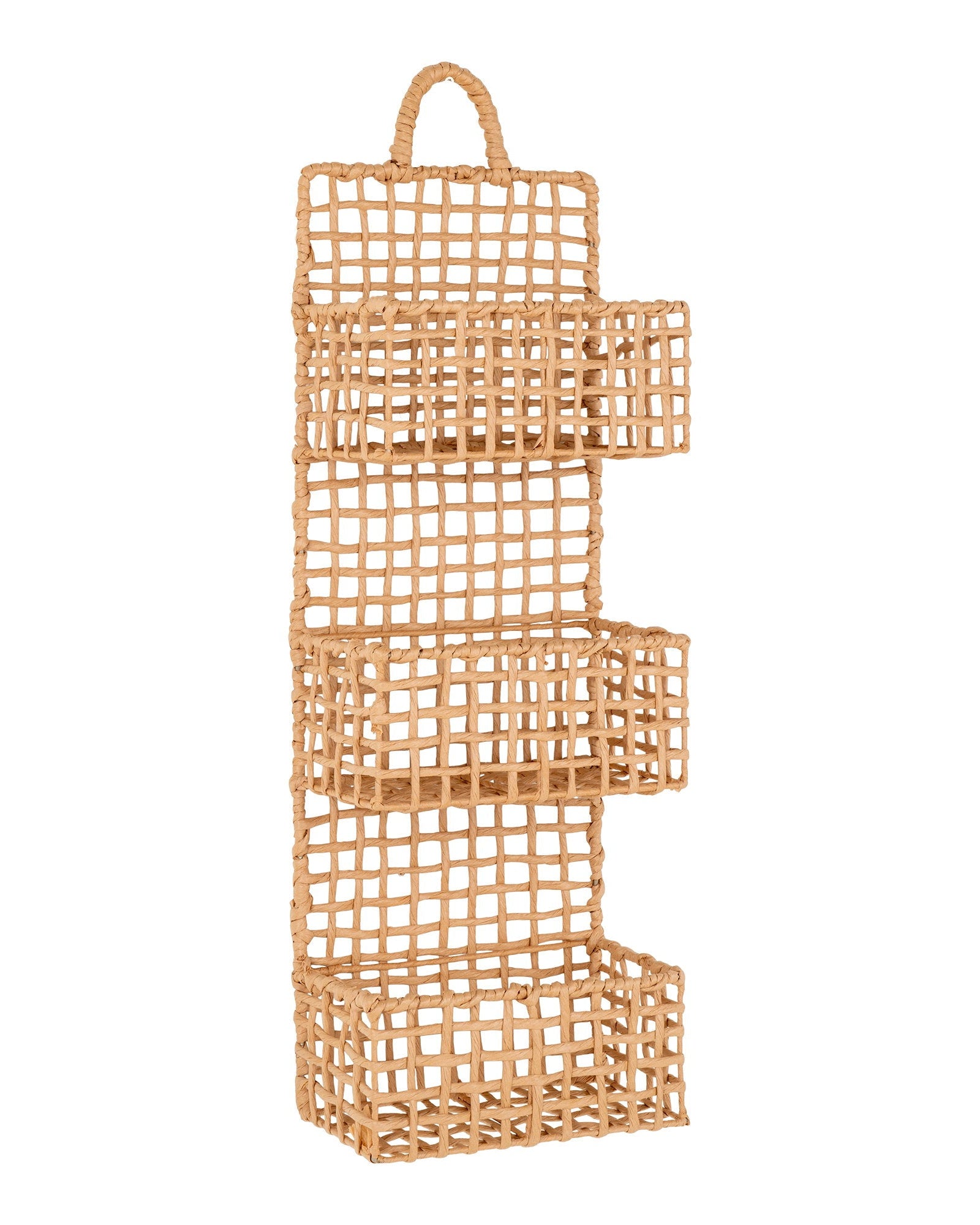 Sines - Porta oggetti da parete, carta, naturale 25x15x70 cm