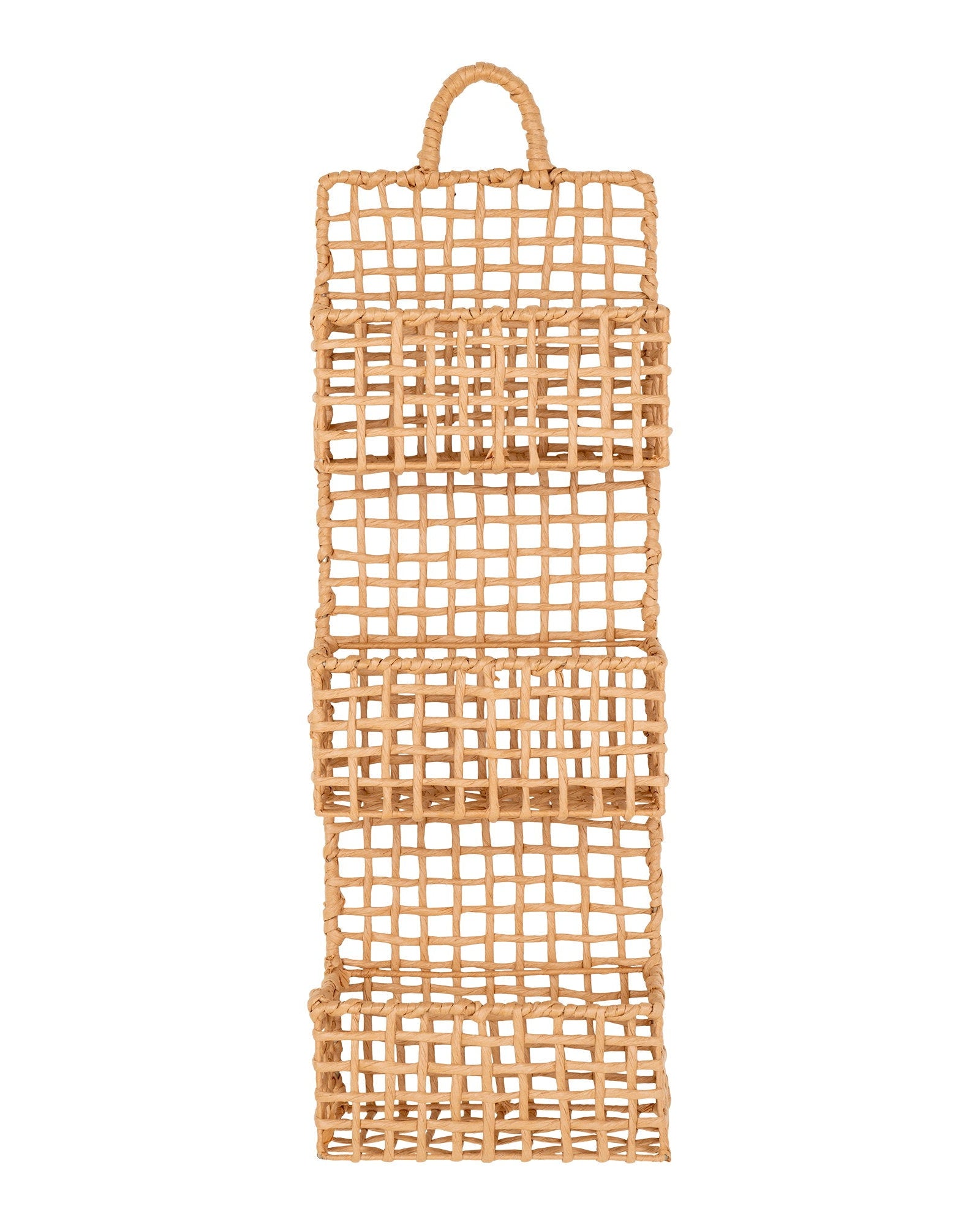 Sines - Porta oggetti da parete, carta, naturale 25x15x70 cm