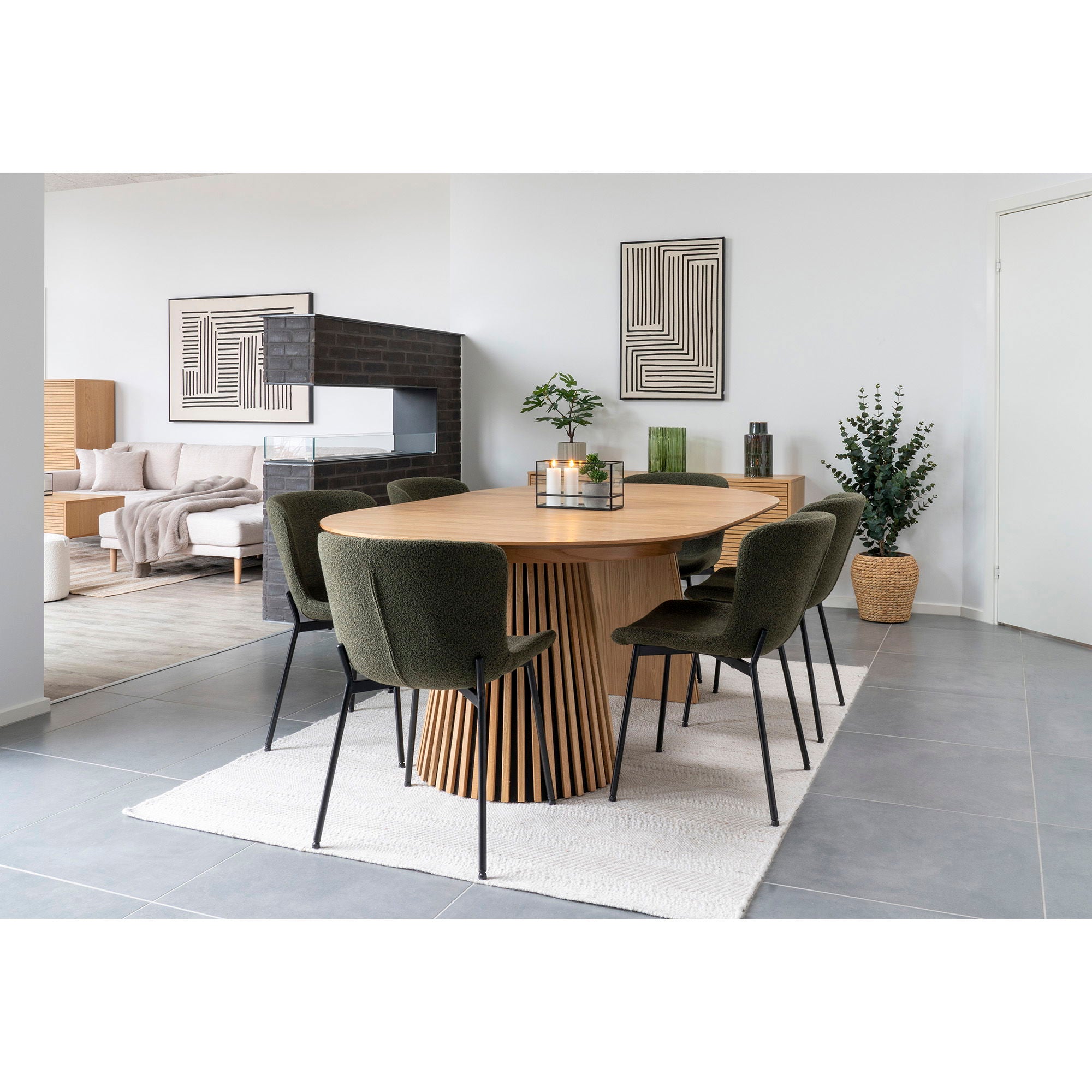 Gustave - Vaso in ceramica verde e marrone