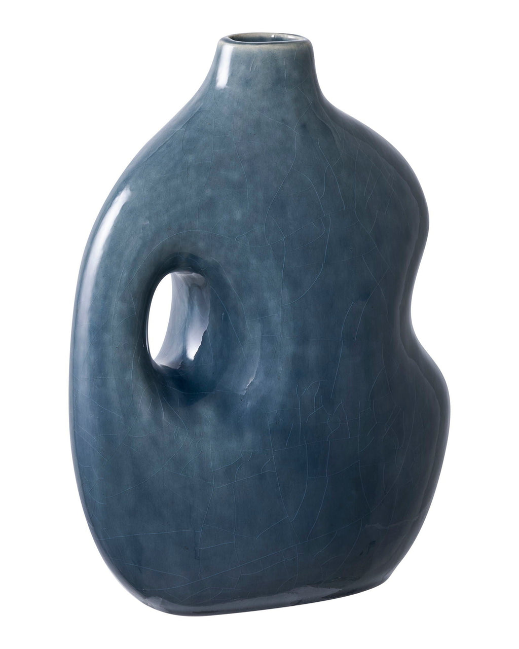 Hole - vaso moderno in ceramica blu
