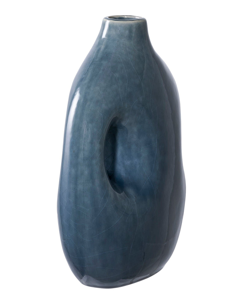 Hole - vaso moderno in ceramica blu