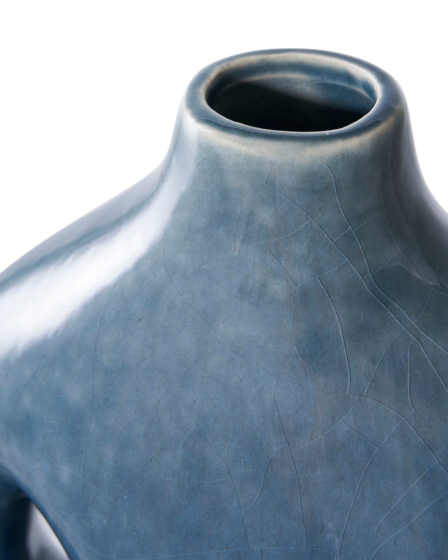 Hole - vaso moderno in ceramica blu