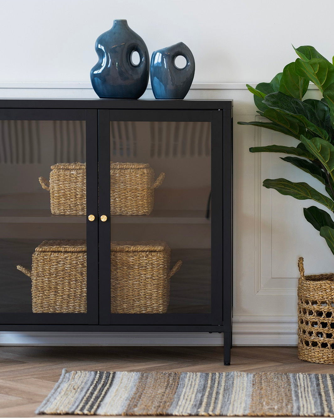 Hole - vaso moderno in ceramica blu