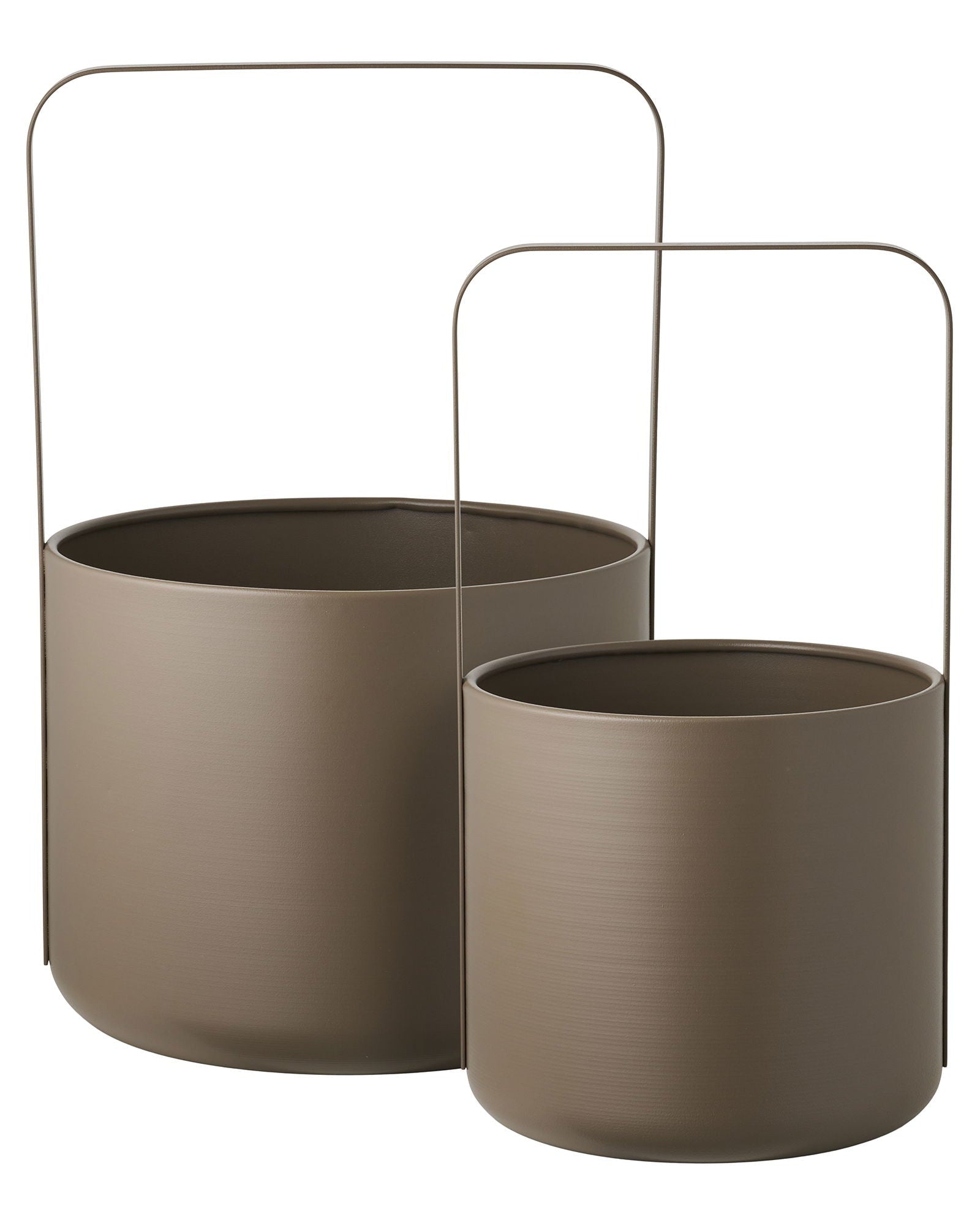 Jamie - Set due portavasi in acciaio marrone