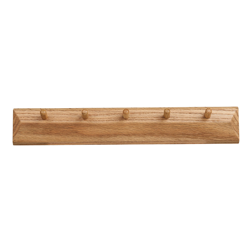 Barco - appendiabiti con 5 ganci, rovere 50x8,5 cm