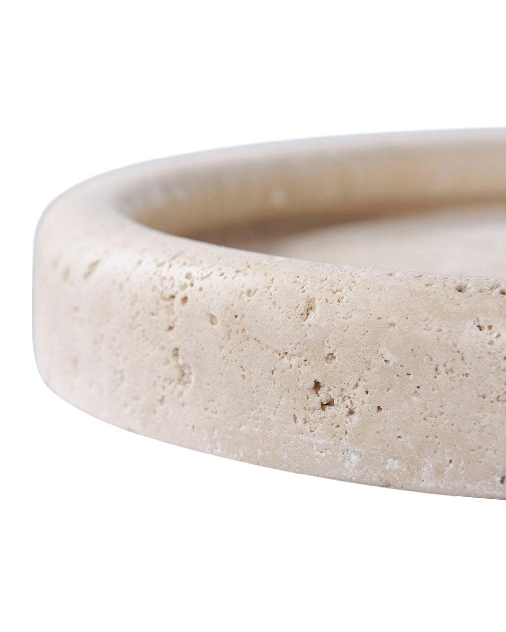 Paul - Vassoio rotondo in marmo travertino