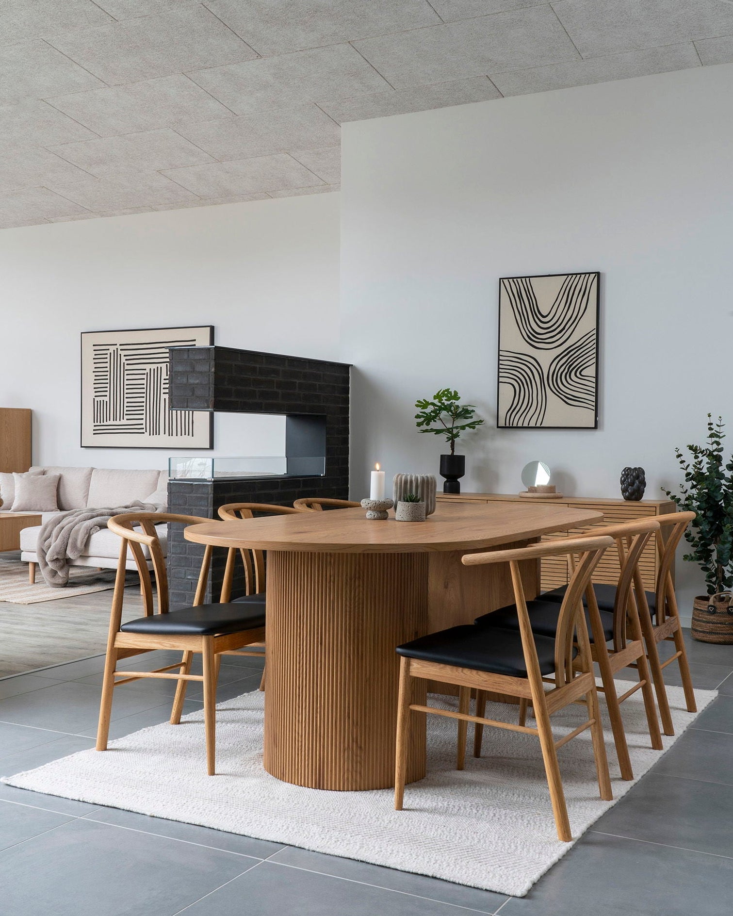 Paul - Vassoio rotondo in marmo travertino