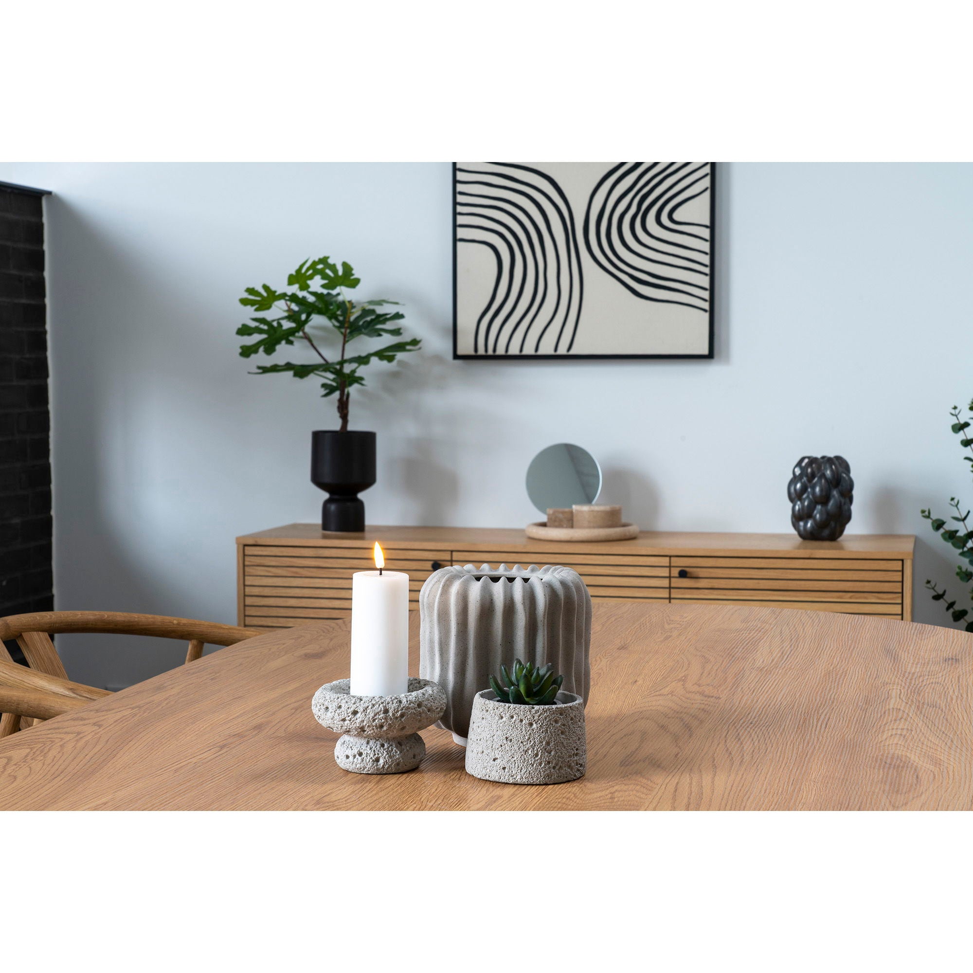 Paul - Vassoio rotondo in marmo travertino