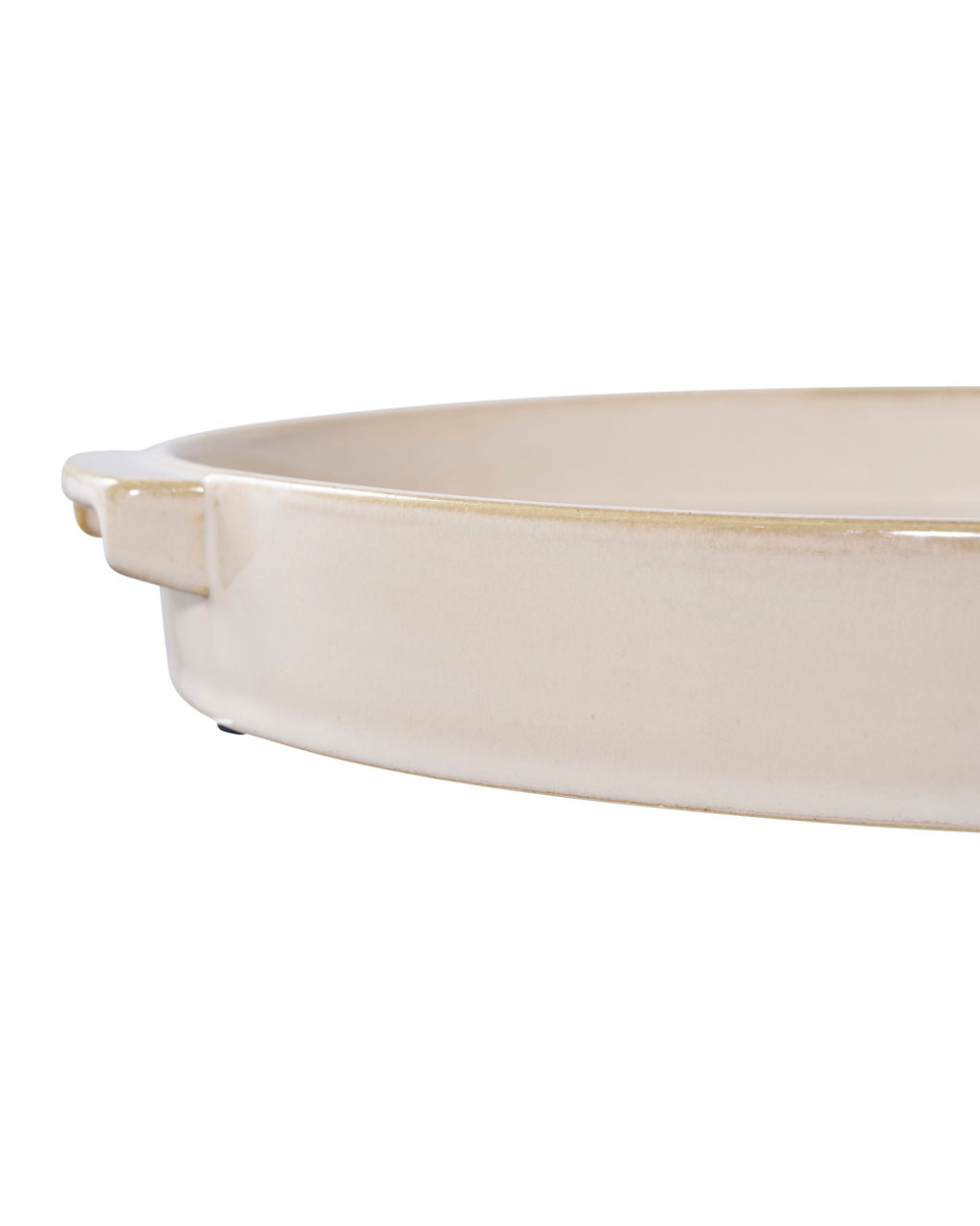 Emma - Vassoio in ceramica bianco, diametro 37 cm