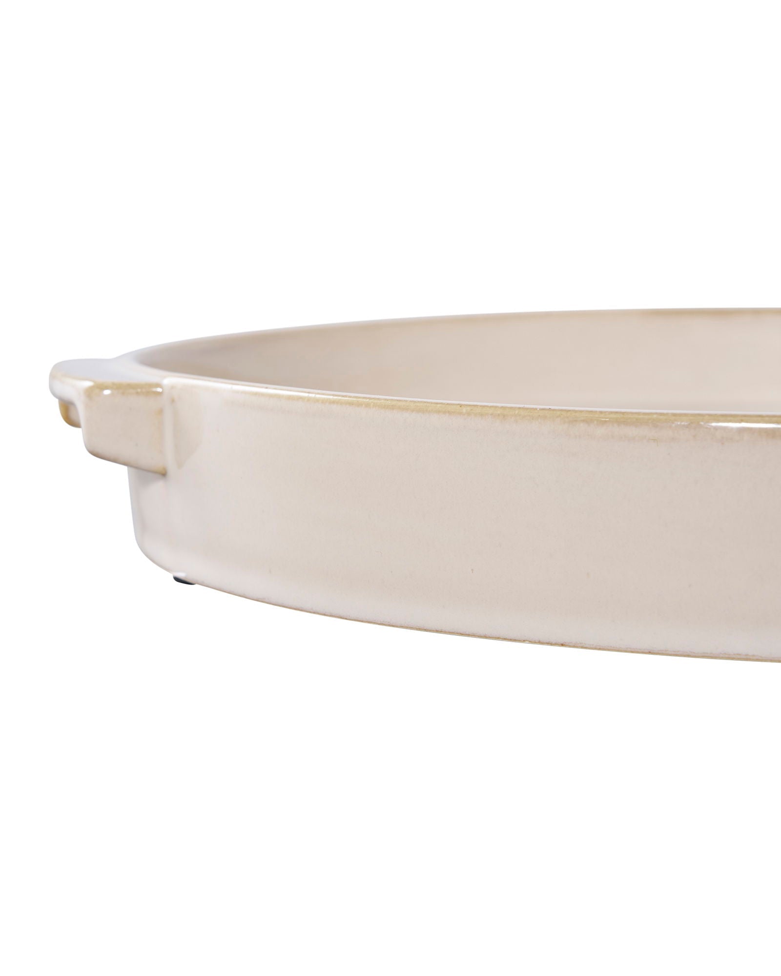 Emma - Vassoio in ceramica bianco, diametro 37 cm