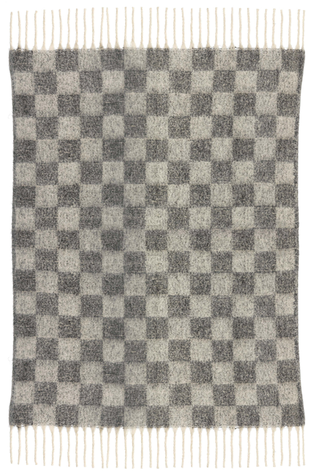 Plaid riciclato a scacchi Isabel Ardoise 130 X 160