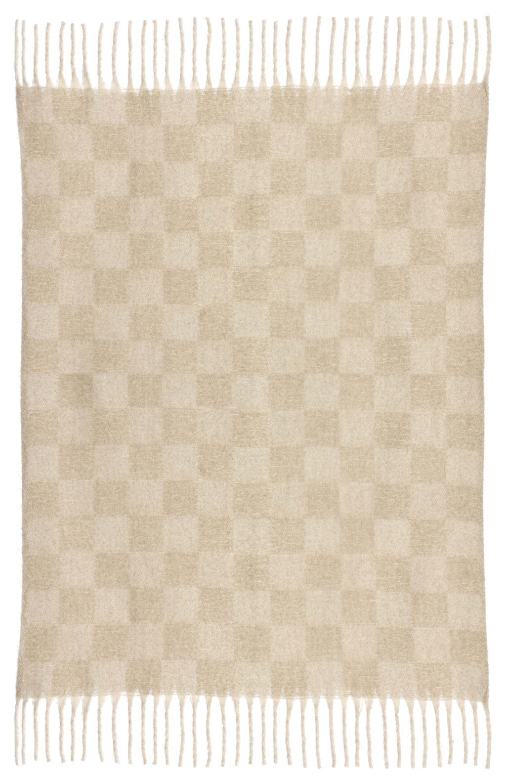 Plaid riciclato a scacchi Isabel Nuage 130 X 160