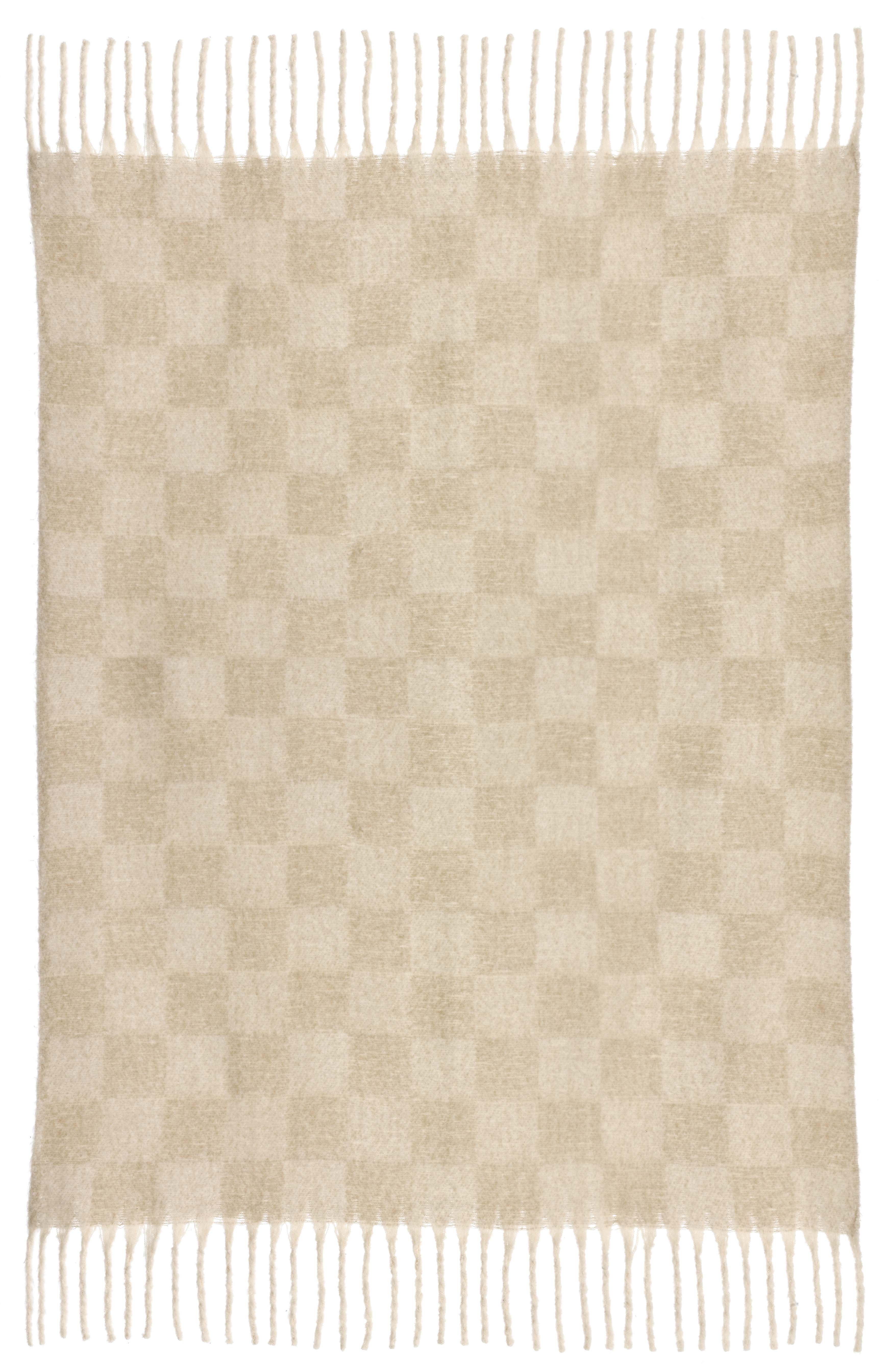 Plaid riciclato a scacchi Isabel Nuage 130 X 160