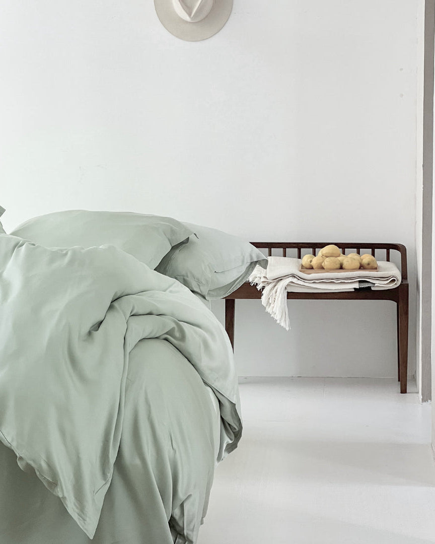 Tencel - copripiumino singolo verde chiaro, 140 x 200