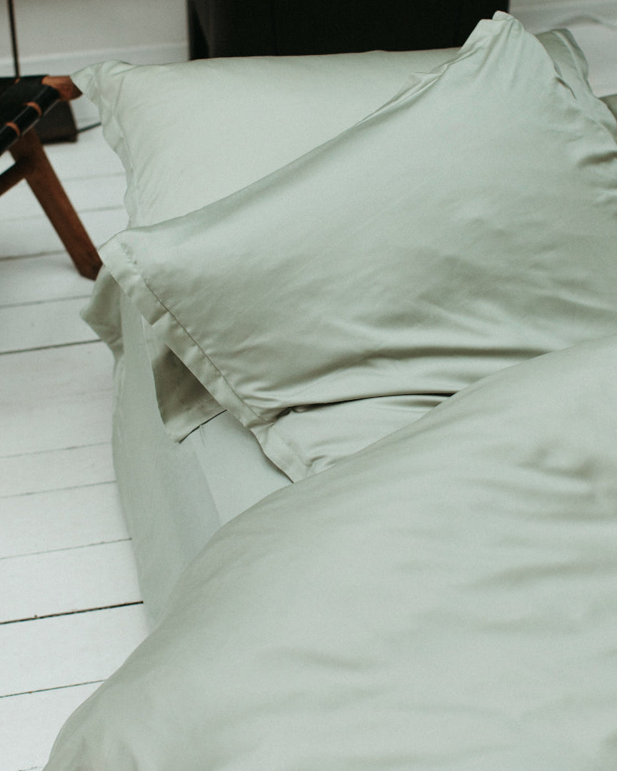Tencel - copripiumino singolo verde chiaro, 140 x 200