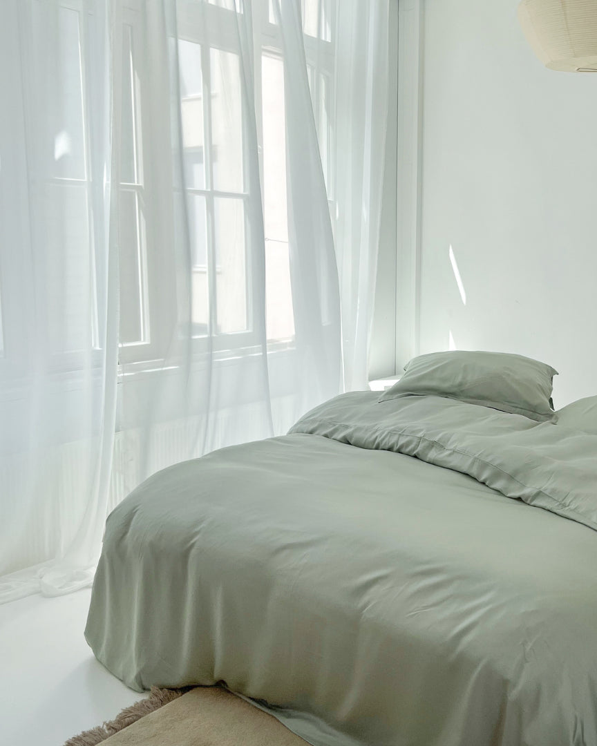 Tencel - copripiumino singolo verde chiaro, 140 x 200