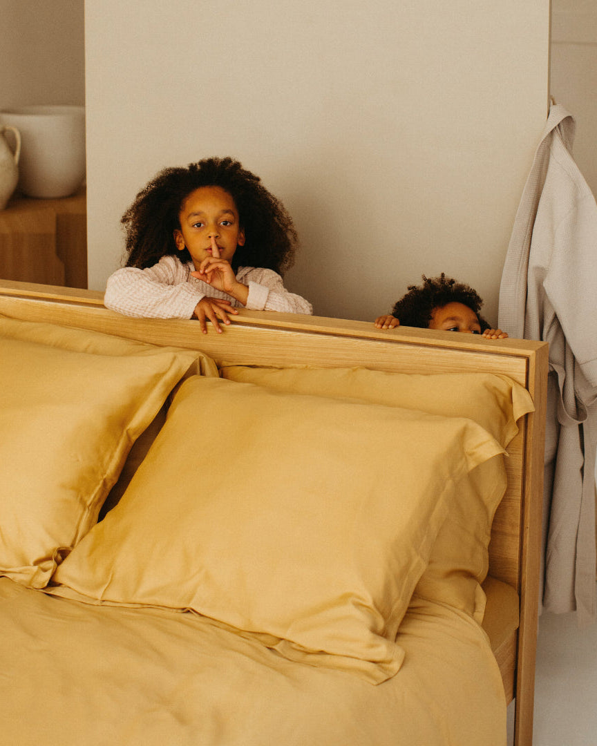 Bamboo - lenzuolo in eco bamboo, con angoli giallo, 180 x 200