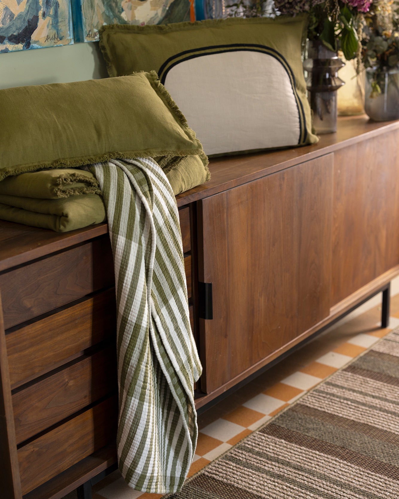 Calista Copriletto Olive 260 X 260