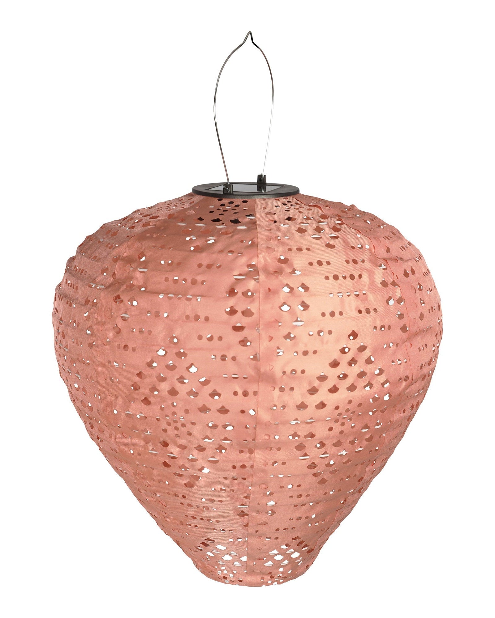Greatham - Lanterna LED ricaricabile con pannello solare integrato, rosa