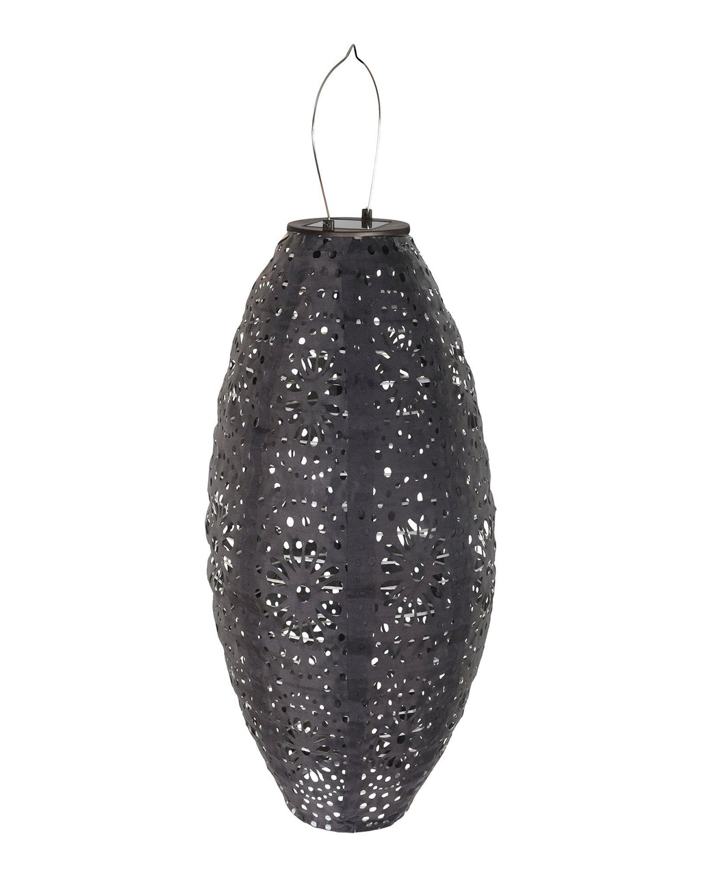 Foxdale - Lanterna LED ricaricabile con pannello solare integrato, grigio scuro