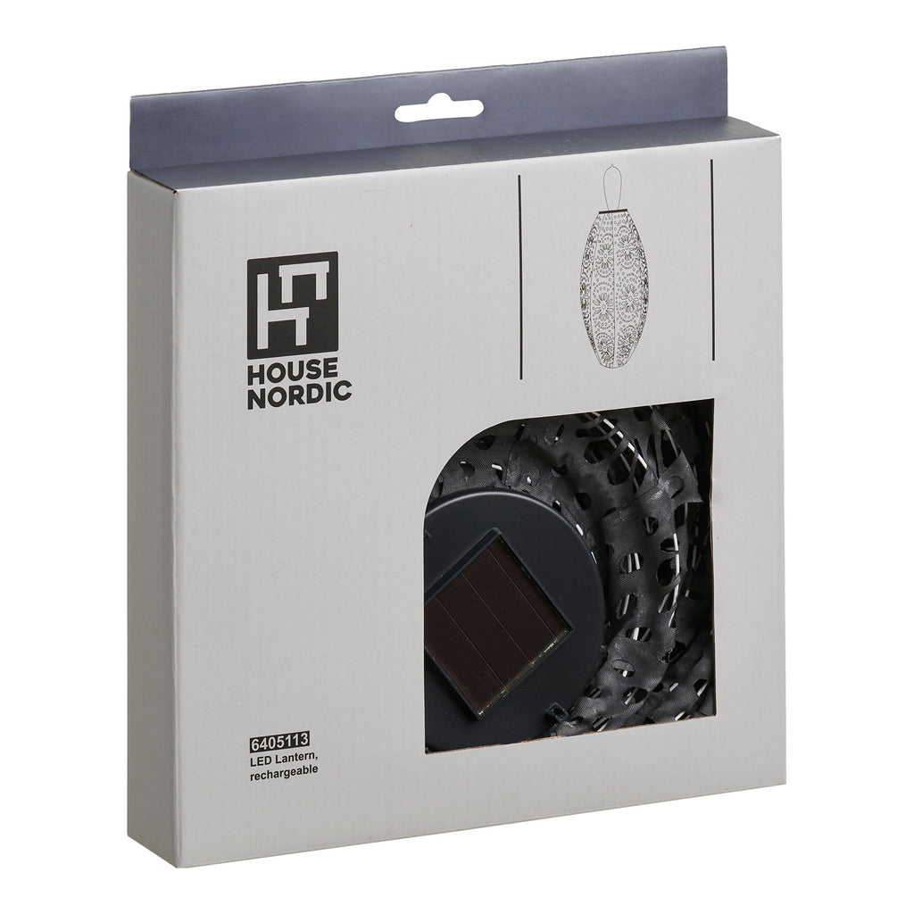 Foxdale - Lanterna LED ricaricabile con pannello solare integrato, grigio scuro