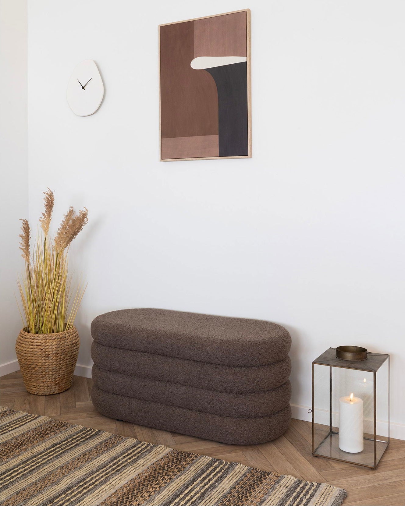 Mohali - Lanterna in metallo e vetro, finitura ottone antico