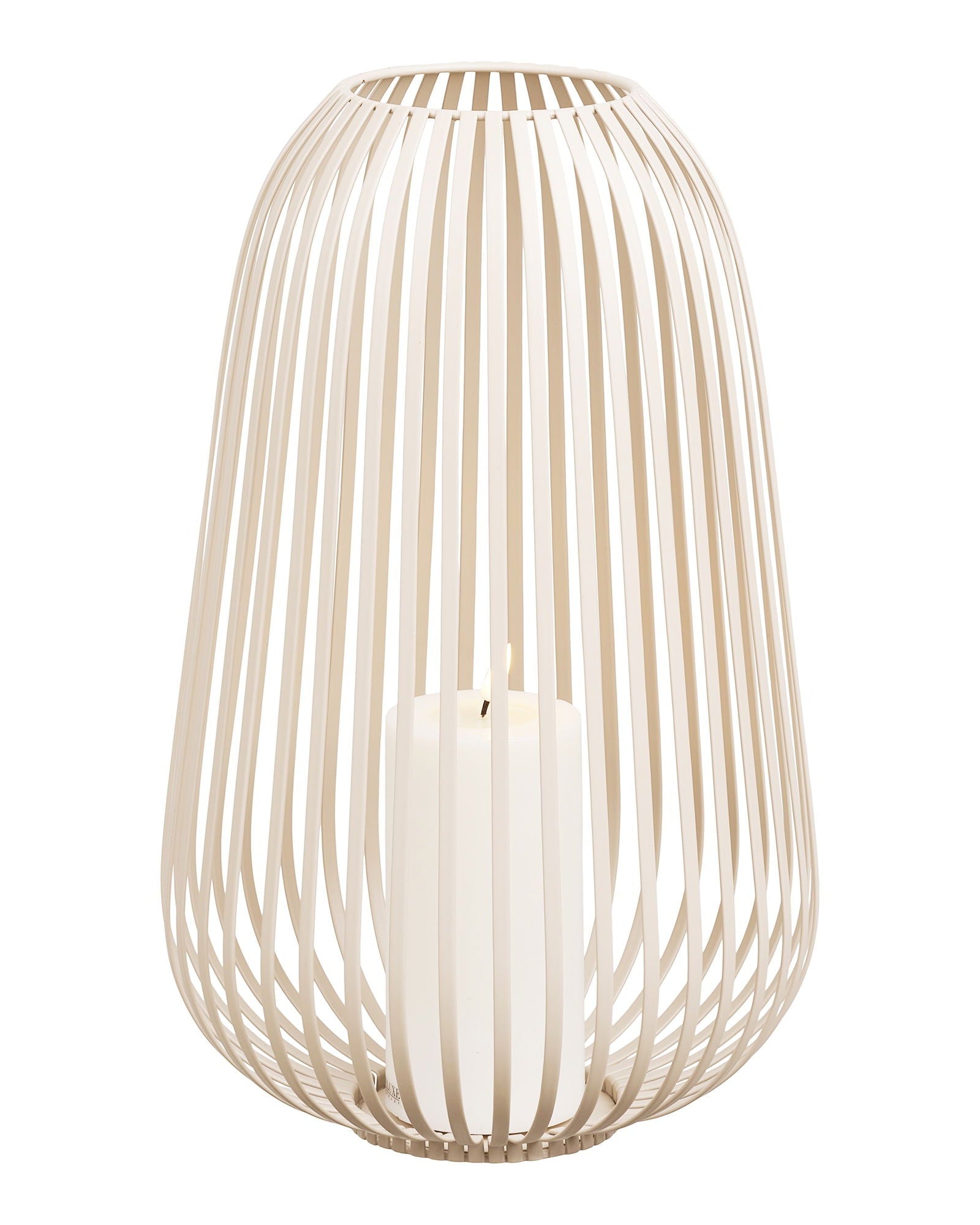 Stoense - Lanterna, metallo, beige ø24,5x40 cm