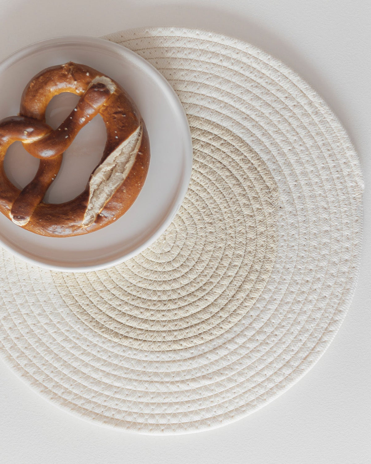 Piff - Set 4  tovagliette in cotone, bianco crema, 35 cm