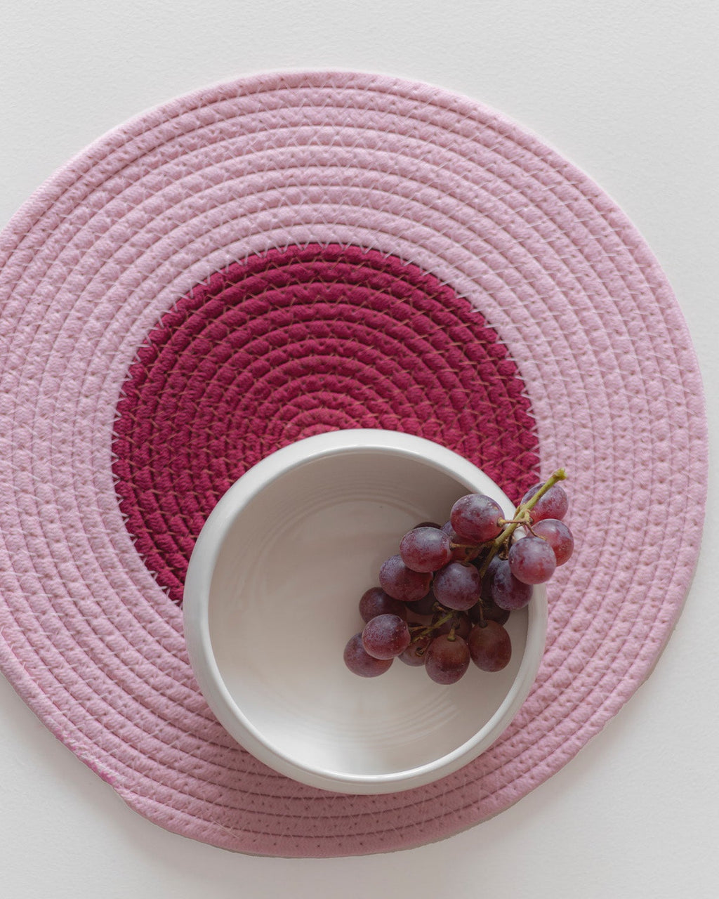 Piff - Set 4 Tovagliette in cotone rosa cipria, 35 cm