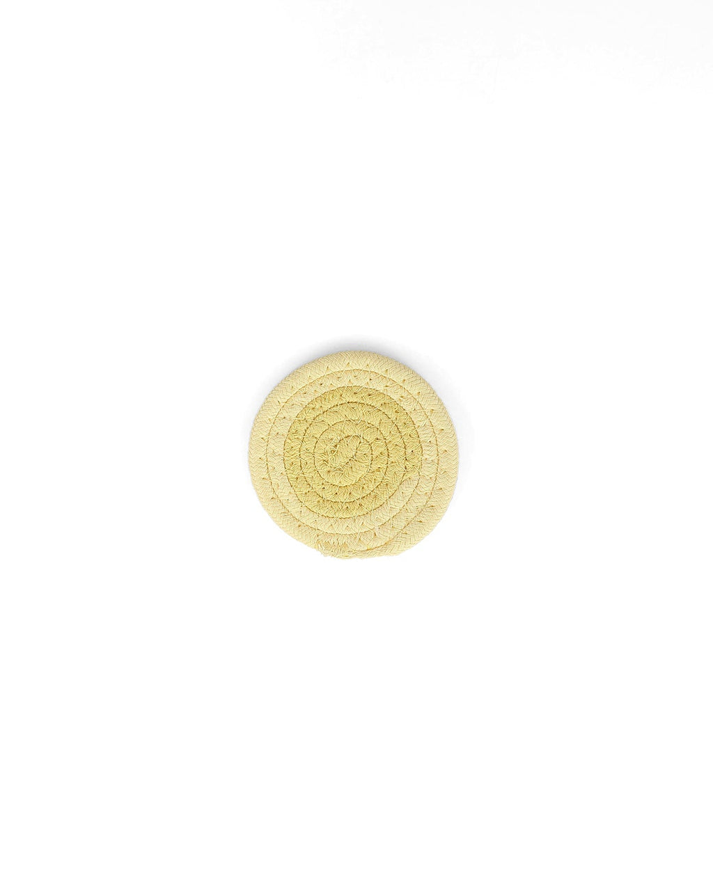 Piff - Set 4 Sottobicchieri in cotone giallo sole, 10 cm