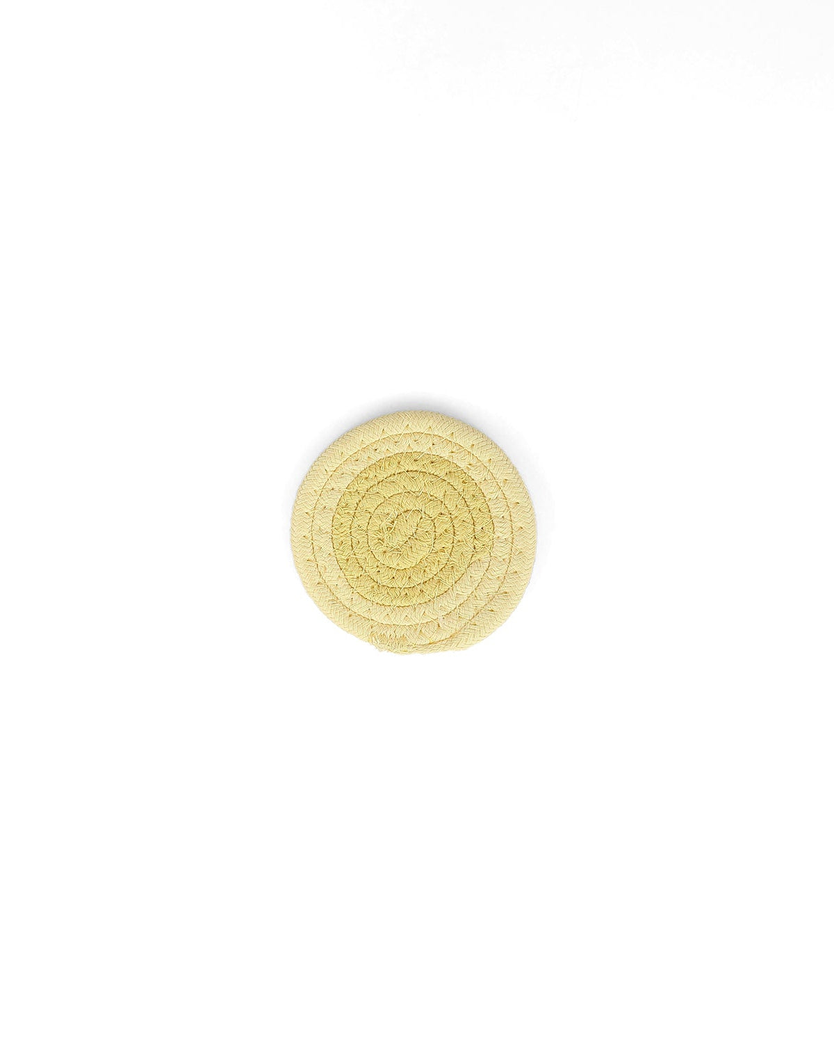 Piff - Set 4 Sottobicchieri in cotone giallo sole, 10 cm
