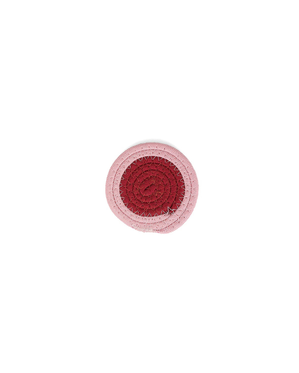 Piff - Set 4 Sottobicchieri in cotone rosa cipria, 10 cm