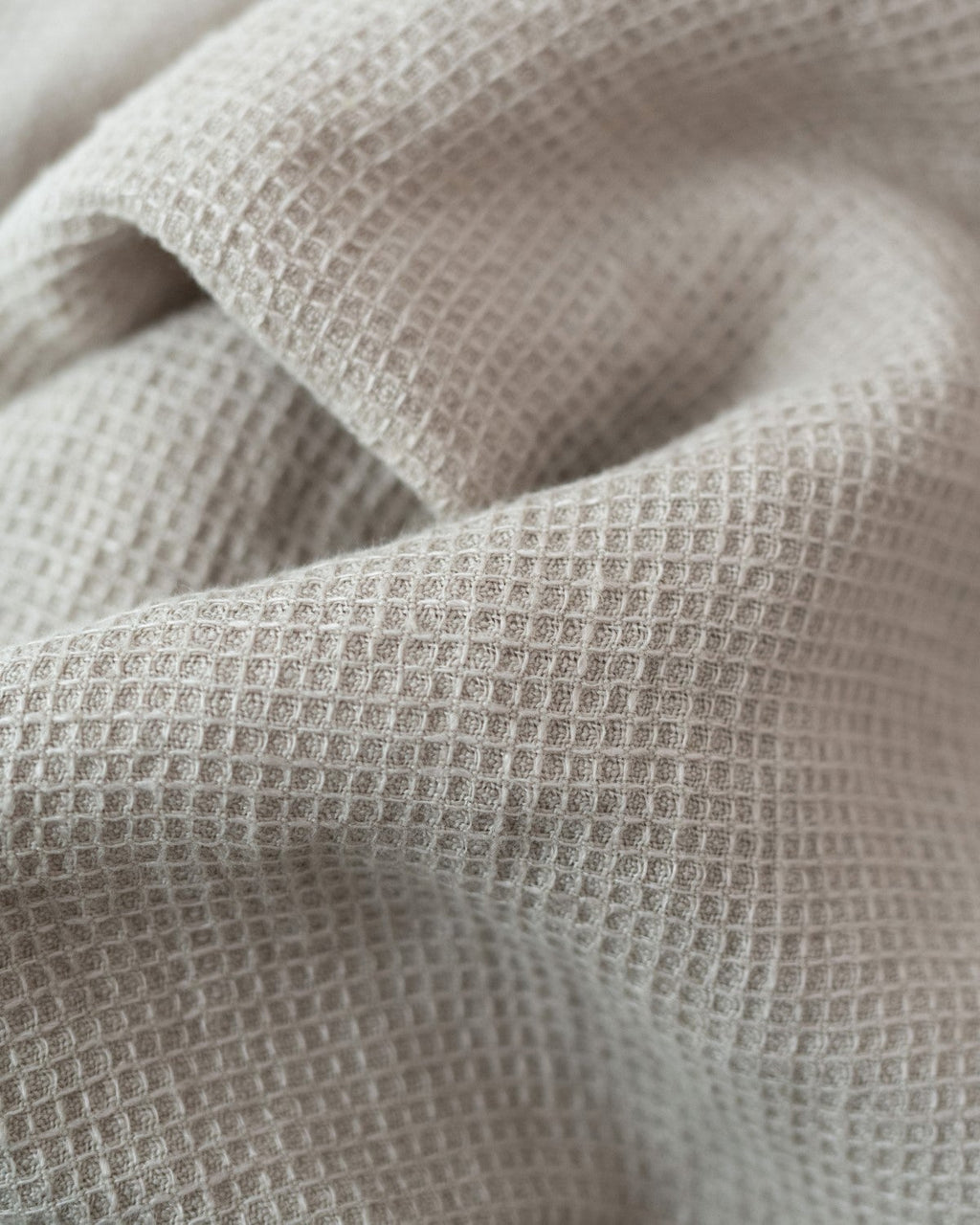 Small Waffle - set 3 asciugamani in lino beige