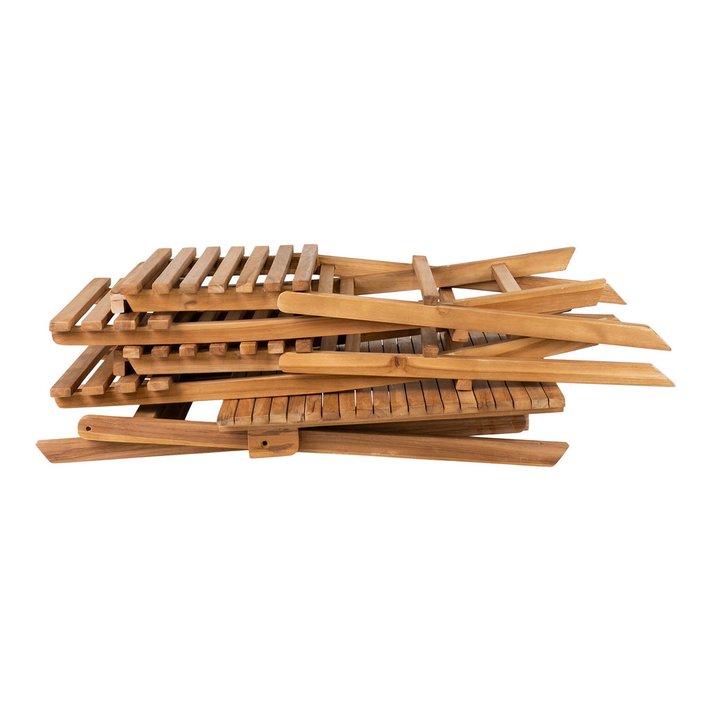 Cuenca - set da caffè, 2 sedie e 1 tavolo, teak, naturale