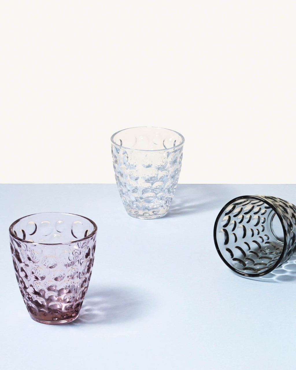 Bubble - Set 4 Bicchieri in vetro rosa