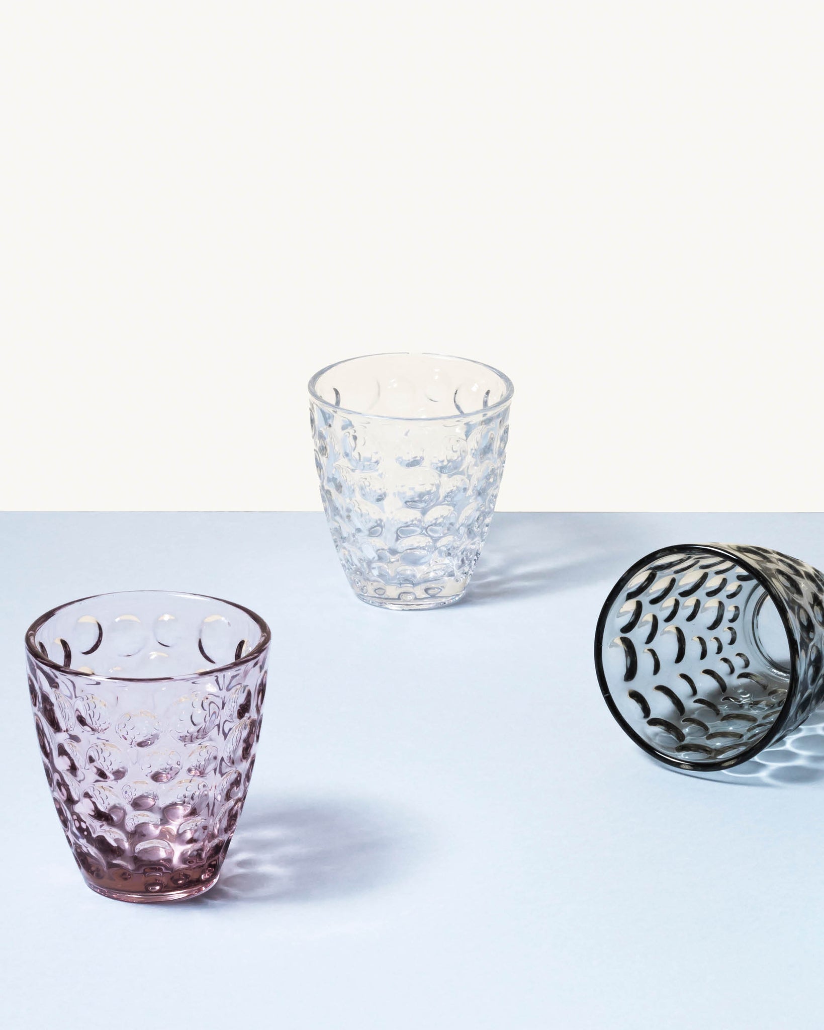 Bubble - Set 4 Bicchieri in vetro rosa