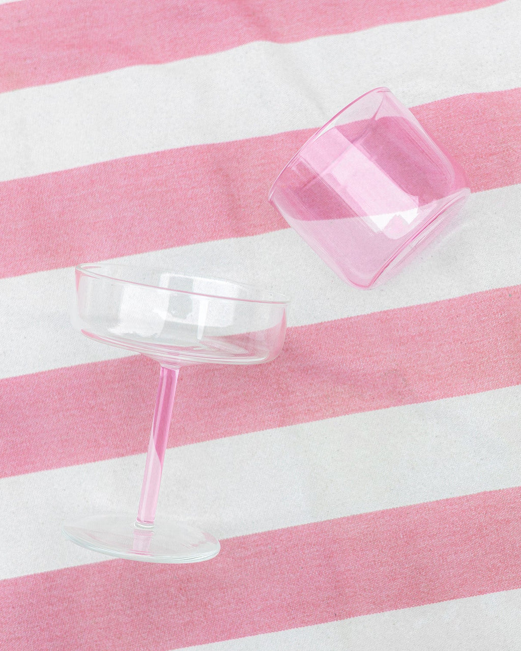 Fizz - Set 2 Bicchieri da champagne in vetro rosa