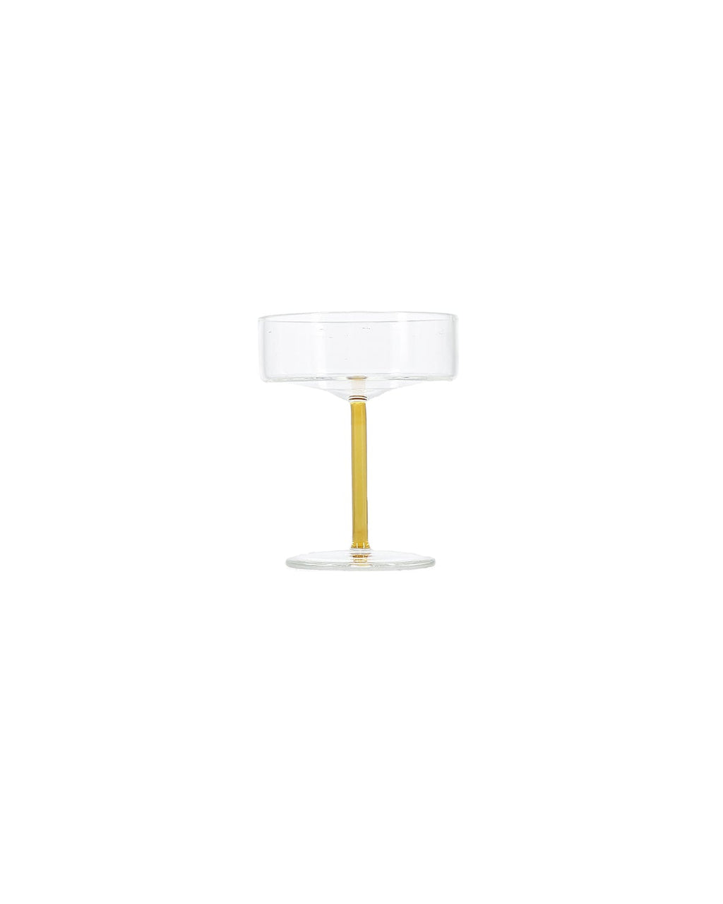 Fizz - Set 2 Coppe da champagne in vetro giallo