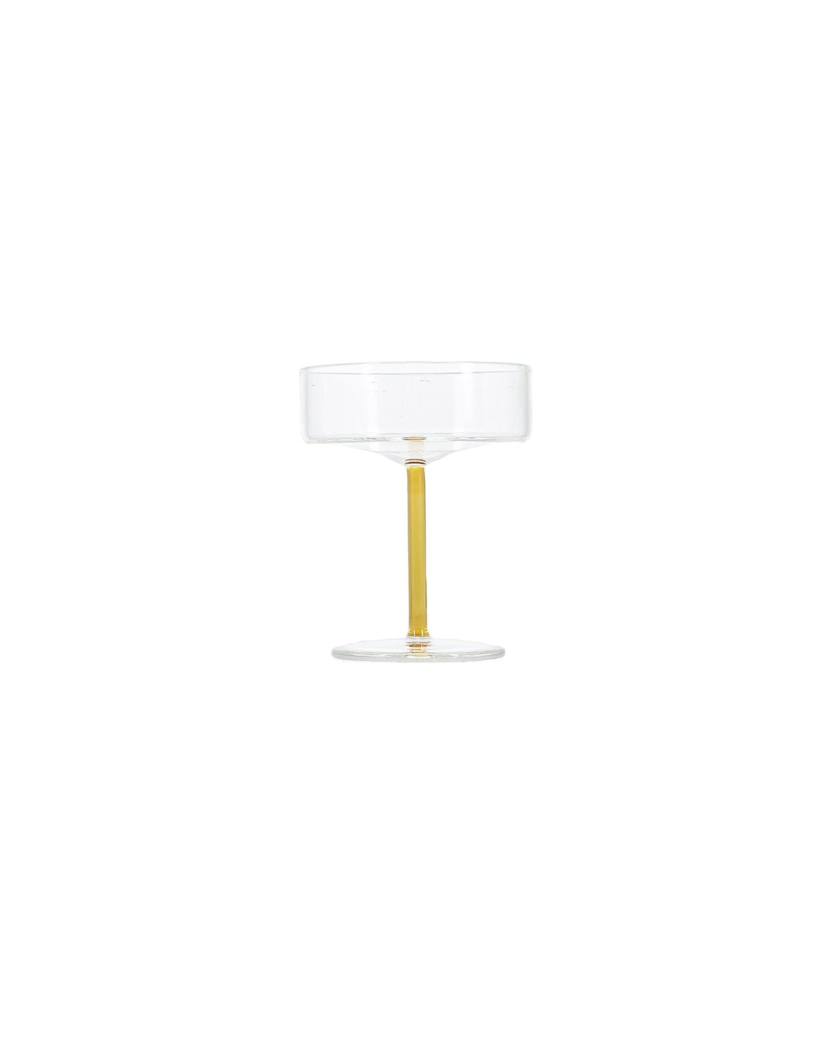 Fizz - Set 2 Coppe da champagne in vetro giallo