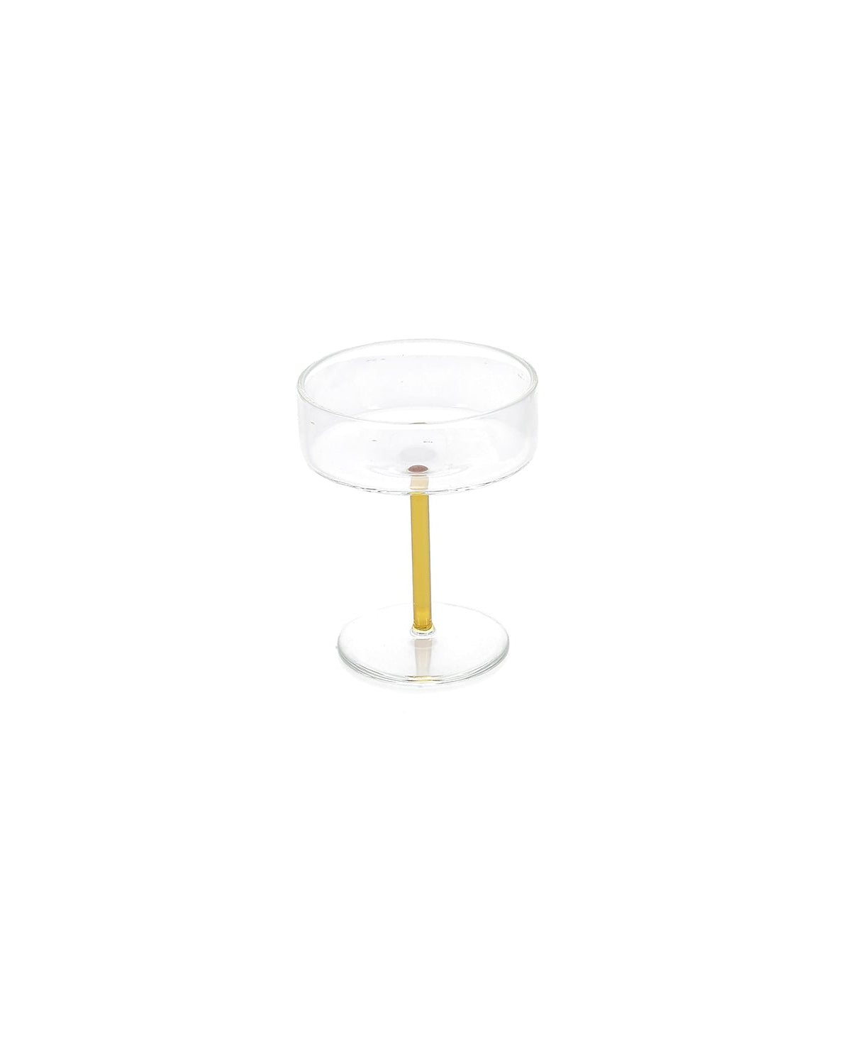 Fizz - Set 2 Coppe da champagne in vetro giallo