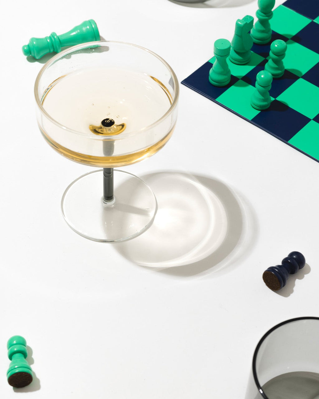 Fizz - Set 2 Coppe da champagne in vetro grigio