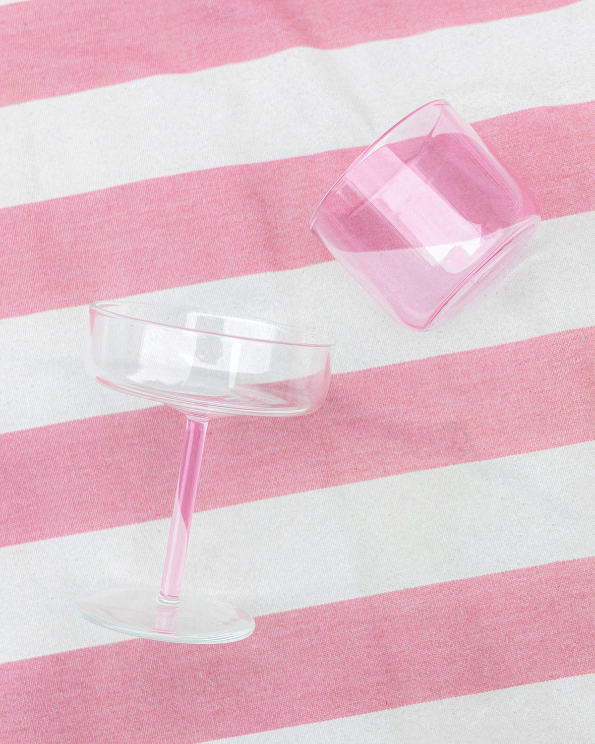 Fizz - Set 4 Bicchieri in vetro rosa