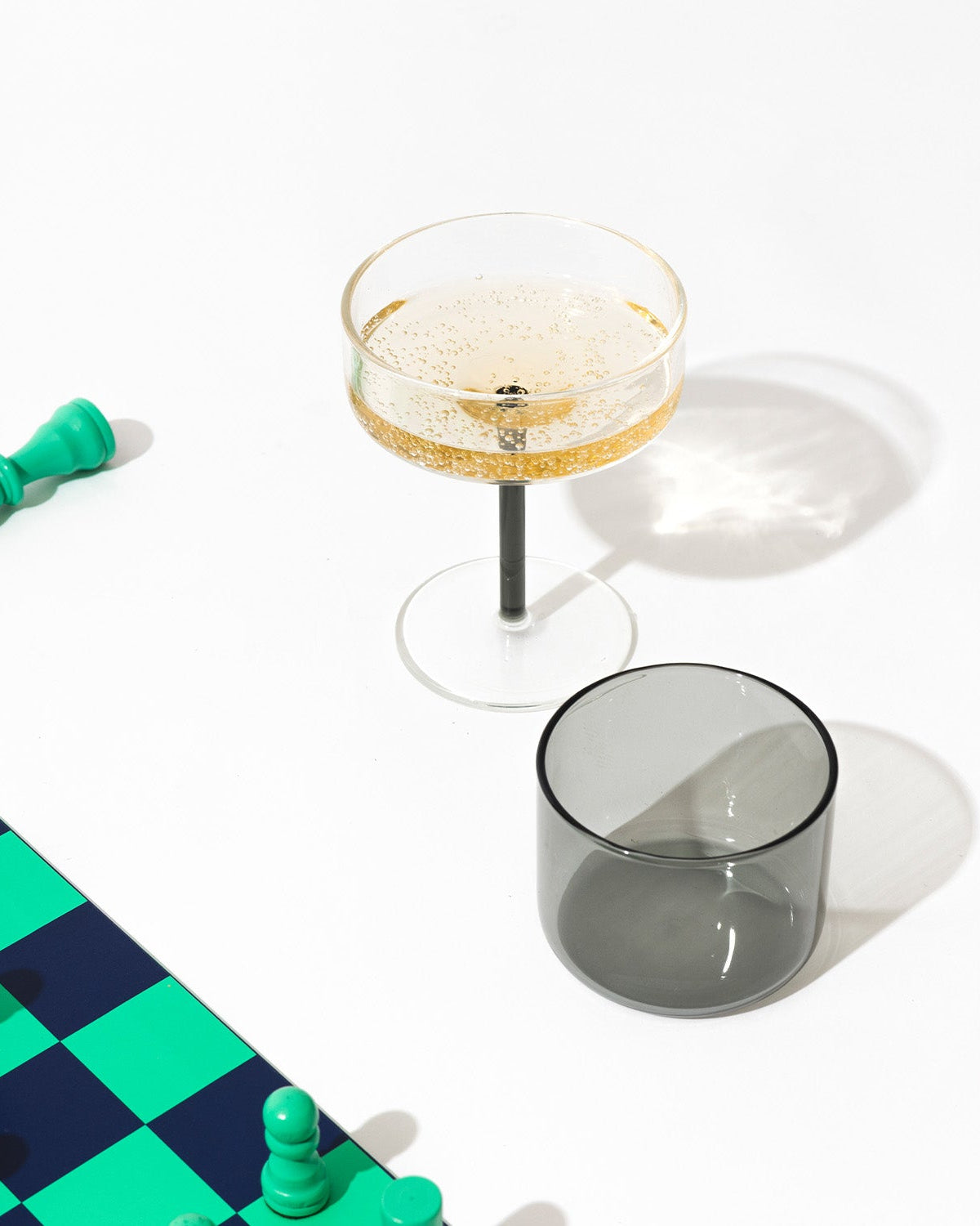 Fizz - Set 4 Bicchieri in vetro grigio